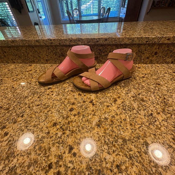 Birkenstock Papillio Sand Tan Leather Lola Sandals Wedge Heels 41 US 10-10.5 N - Picture 9 of 12